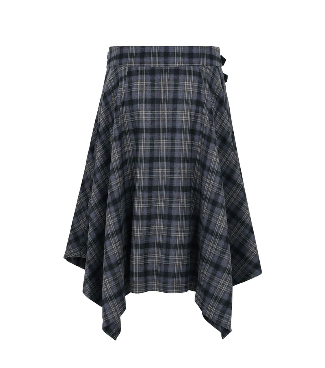 샌드릭 레이어드 체크 미디 스커트 퍼플 m사이즈 상품이미지6