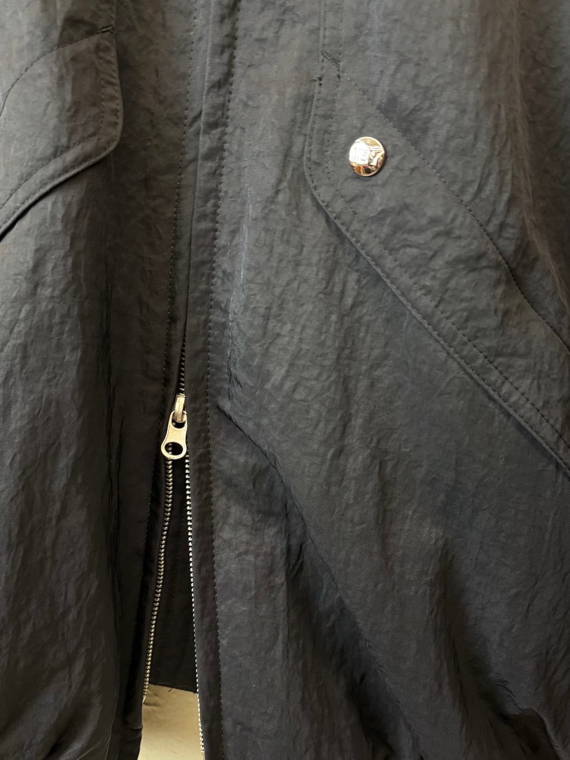 IEY 이에이 와이어 카라 오버사이즈 점퍼 블랙 상품이미지6