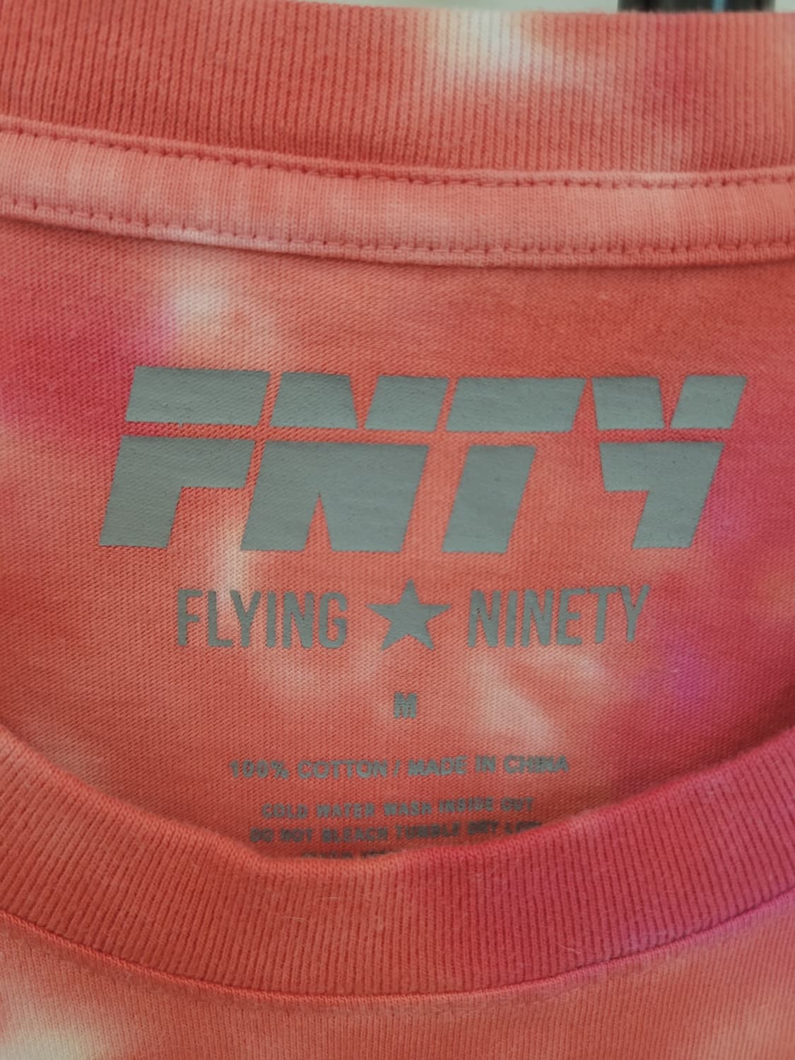 플라잉나인티 FNTY 타이다이 오버핏 티셔츠 M사이즈 레드 상품이미지3