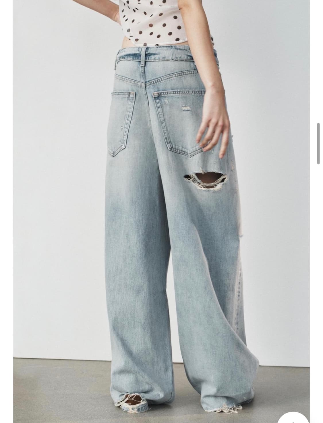 자라 디스트로이드 진 레이 바지 찢청 36 상품이미지3
