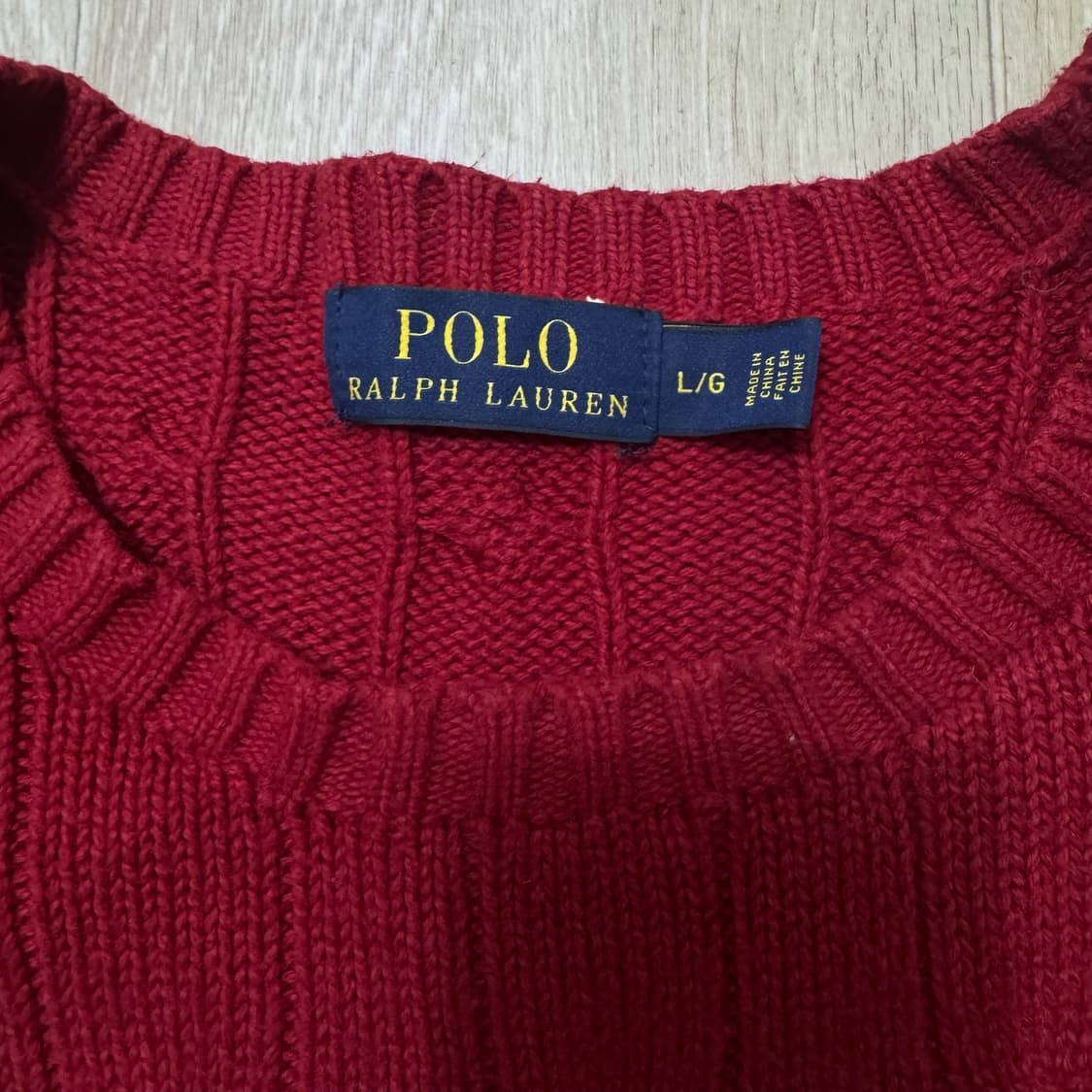 폴로 랄프로렌 라운드 꽈배기니트 L/100  상품이미지5