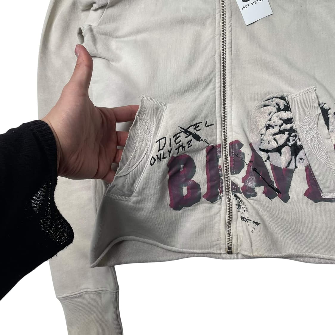 Diesel 'BRAVE'  크롭 집업 후드 상품이미지5