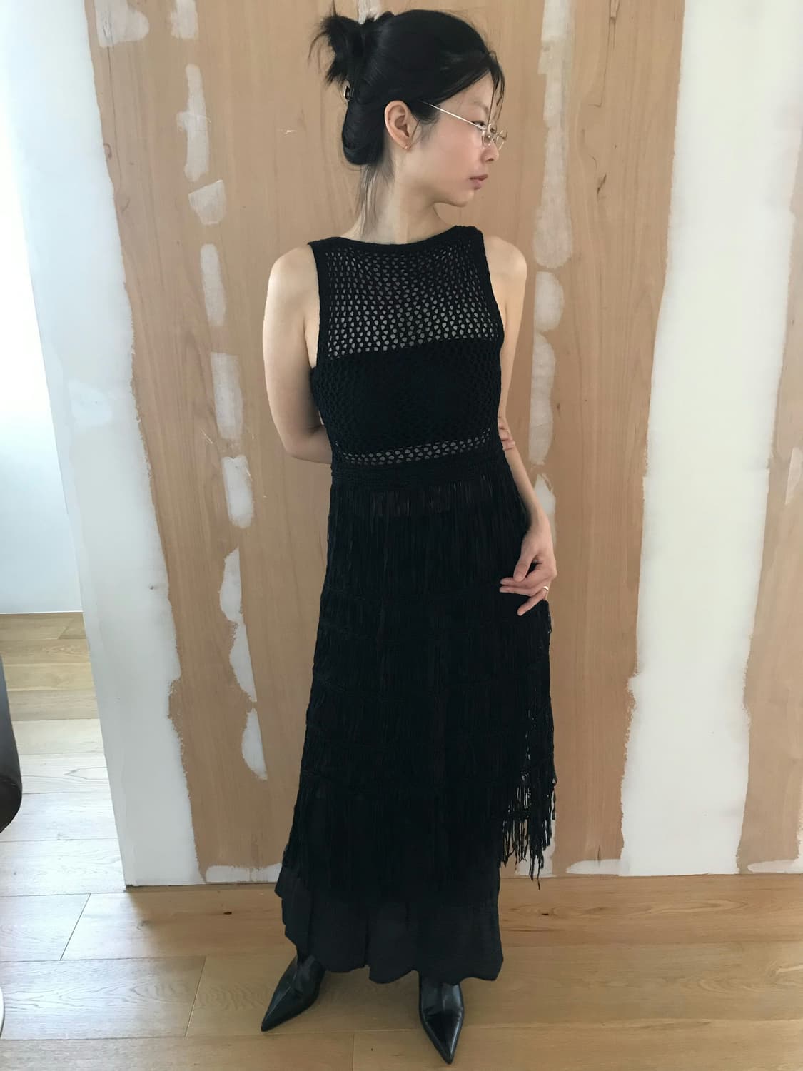 vintage black net one-piece 상품이미지1