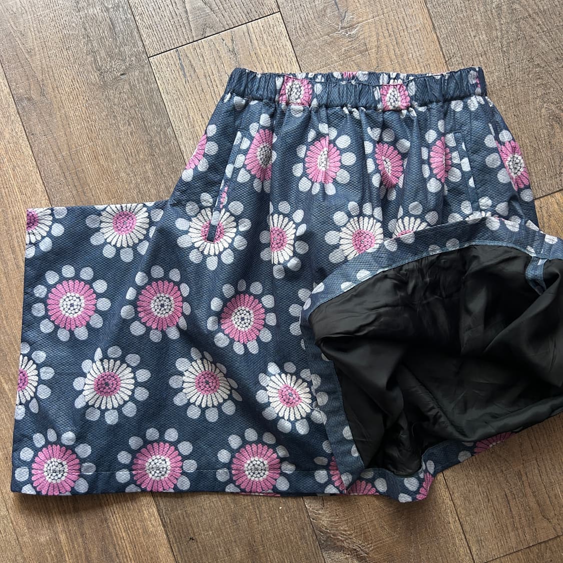 Floral Pattern Transformed Felt Skirt 상품이미지3