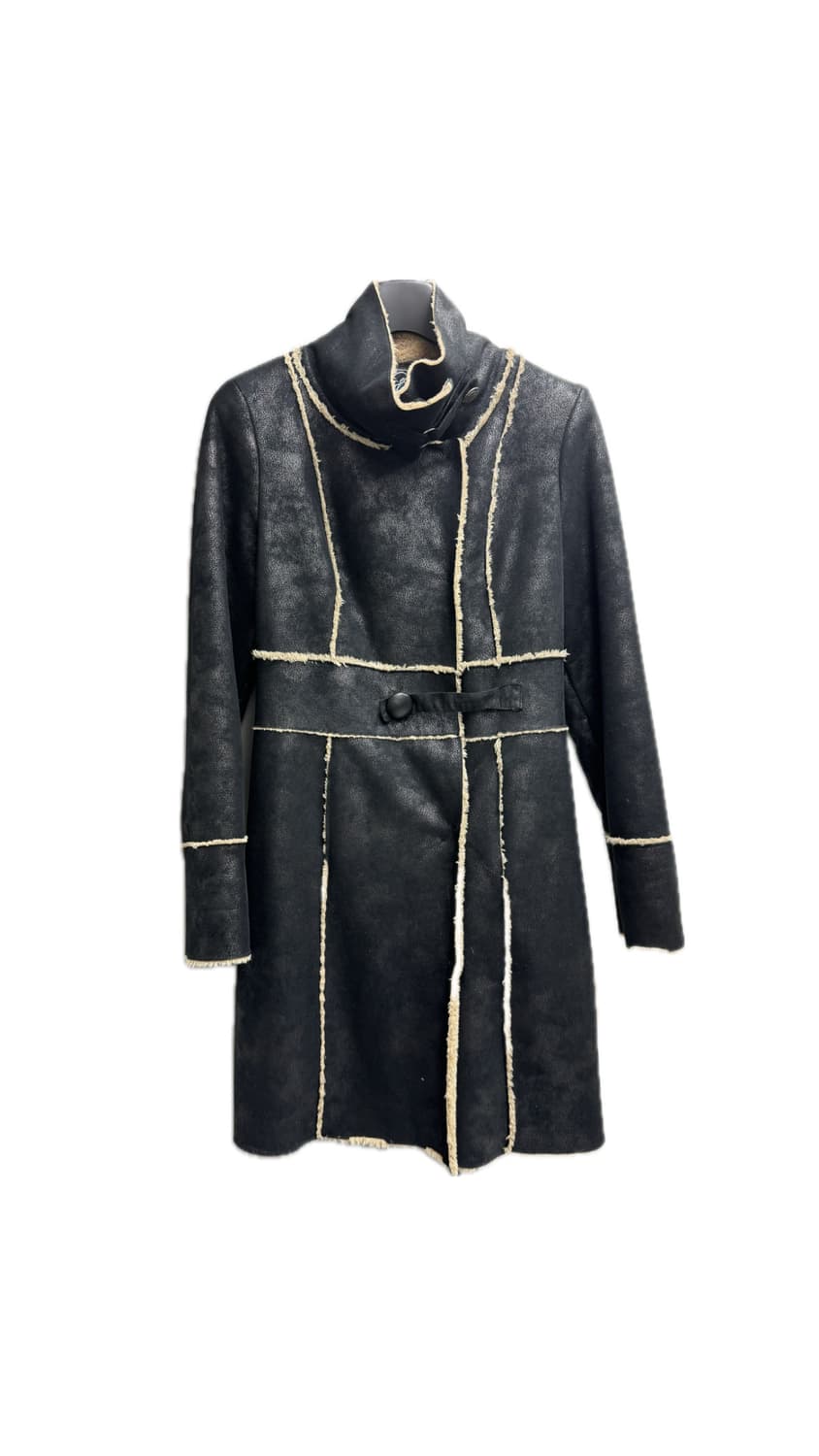 블랙 롱 무스탕 | 영국 빈티지 상품이미지1