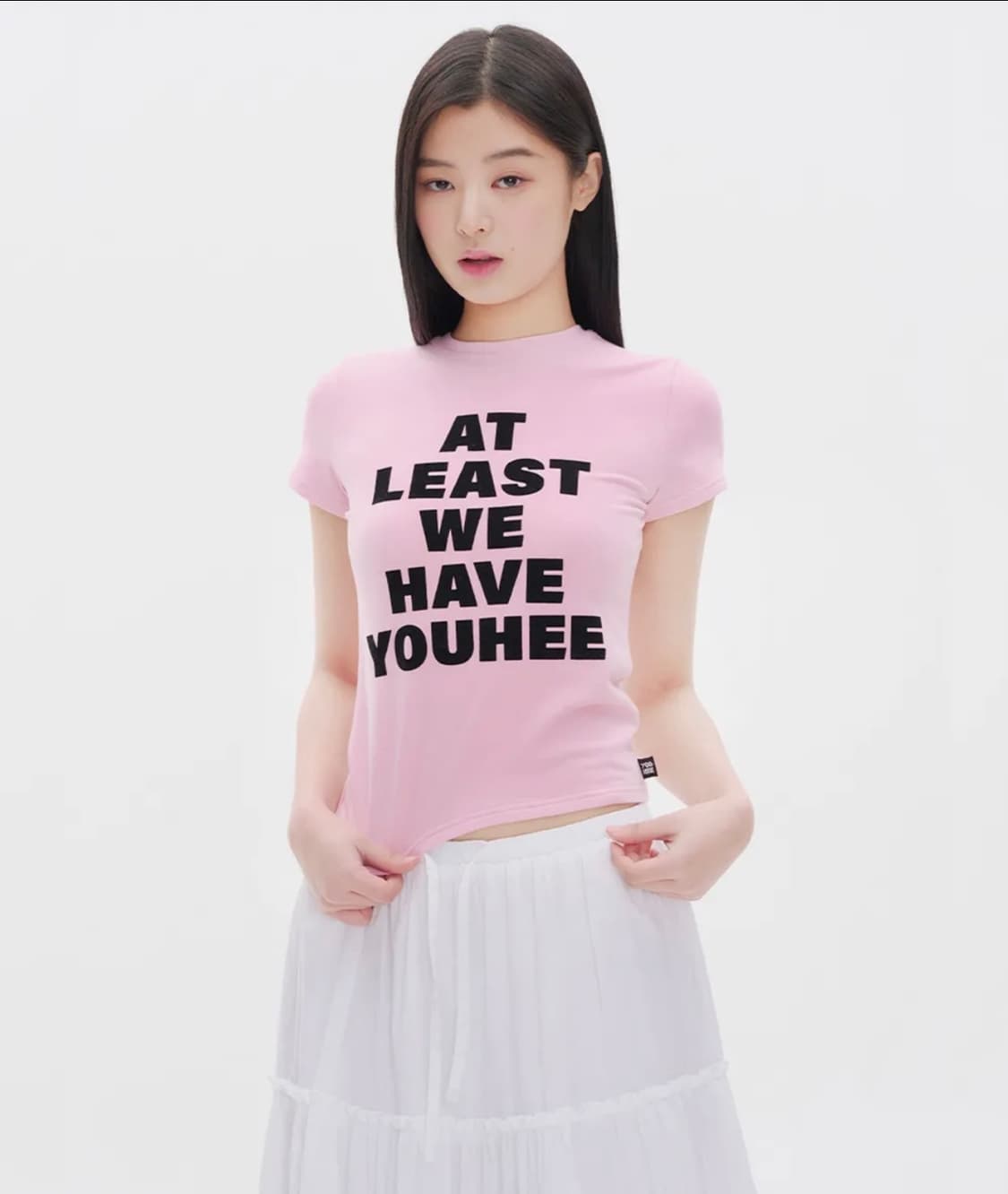 유희 LETTERING T-SHIRT PINK 상품이미지1