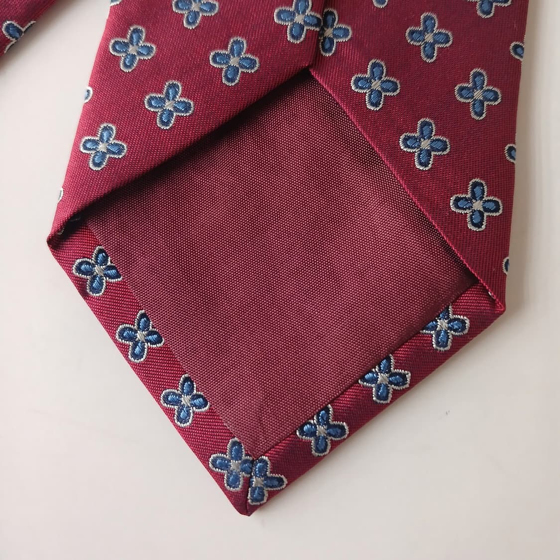 크라바타 자그레브 실크 레드 플라워 넥타이 7.6cm A등급 A19101 상품이미지8