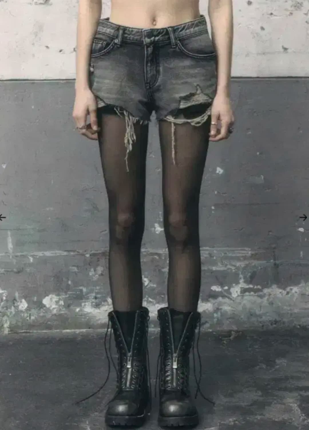 보헤미안서울 디스트로이드 데님 쇼츠 보헴서 상품이미지1