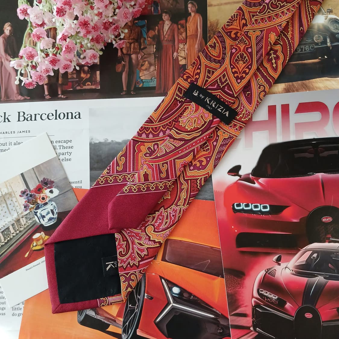 크리지아 실크 페이즐리 아트워크 넥타이 9.4cm A+등급 A19063
 상품이미지5