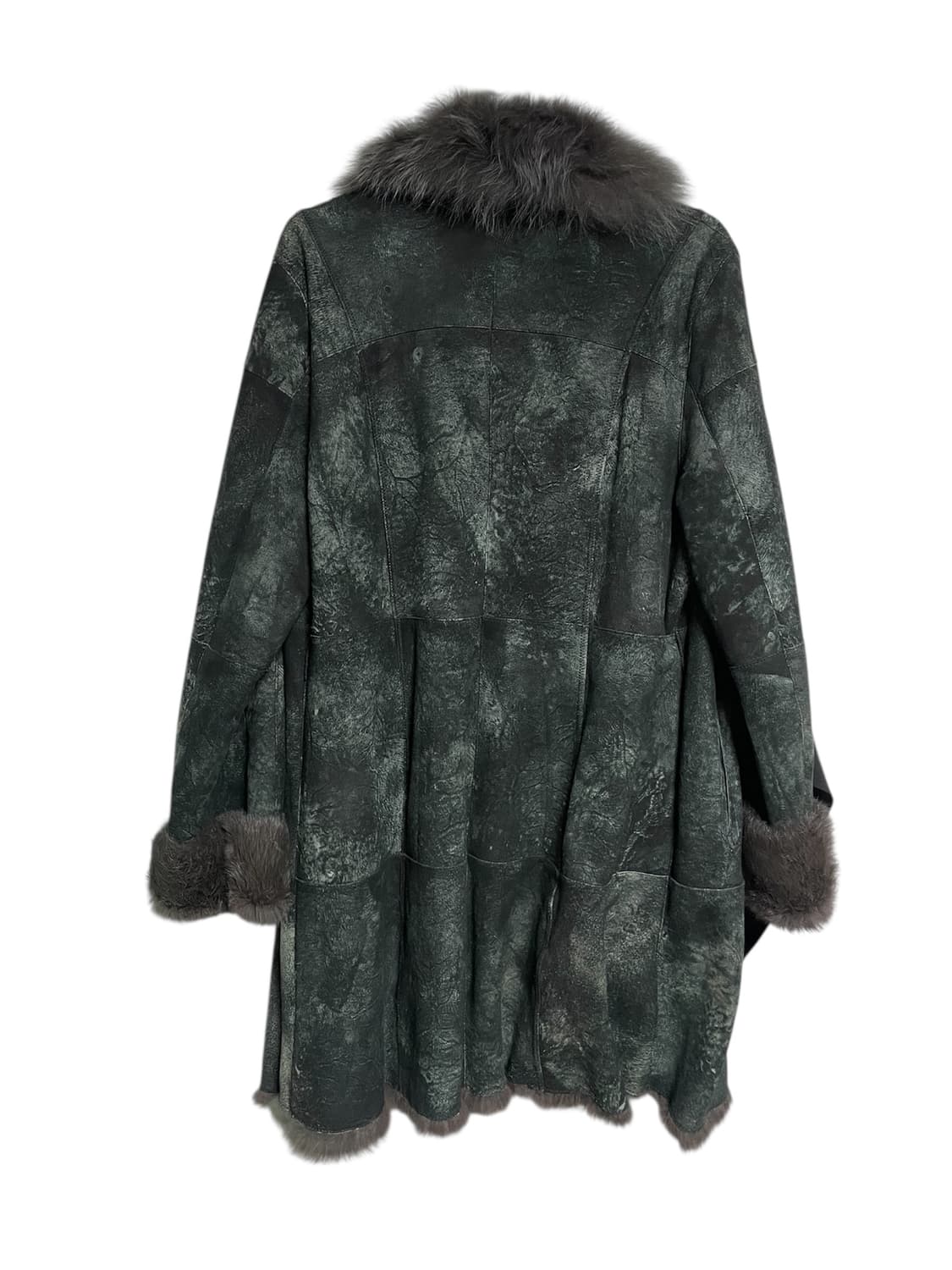 스웨이드 리얼 퍼자켓 롱코트 나나깔다크웨어오네갸루락시크그런지펑크고스고딕 상품이미지8