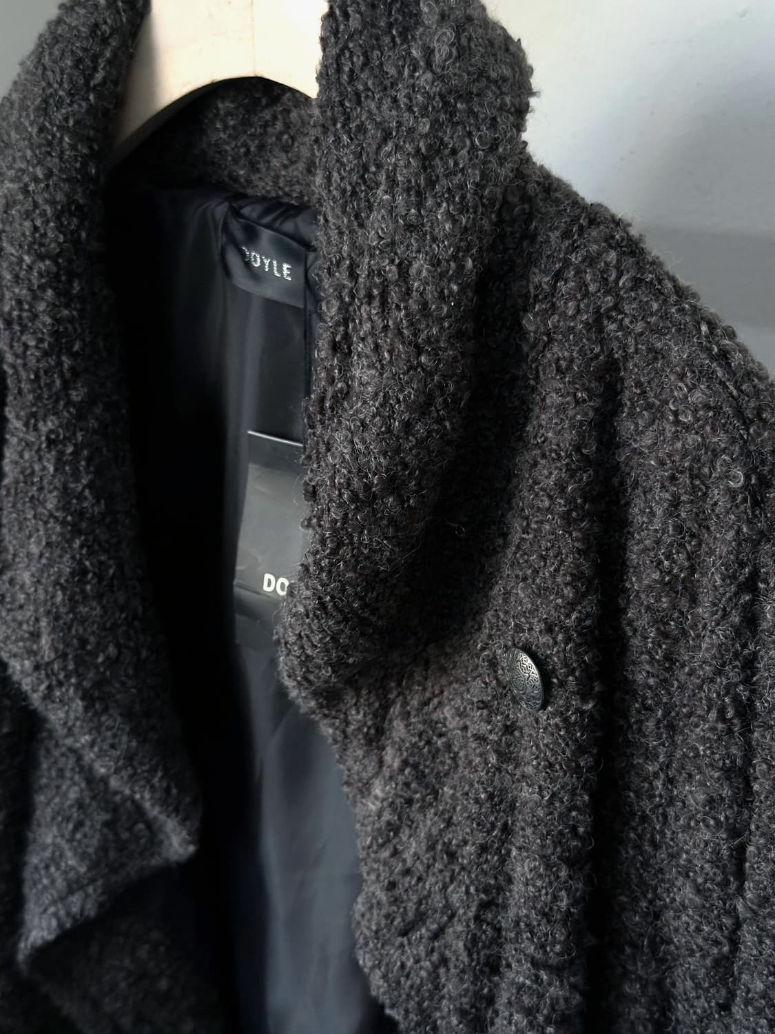 Boucle fabric 1B design wide jacket 상품이미지3