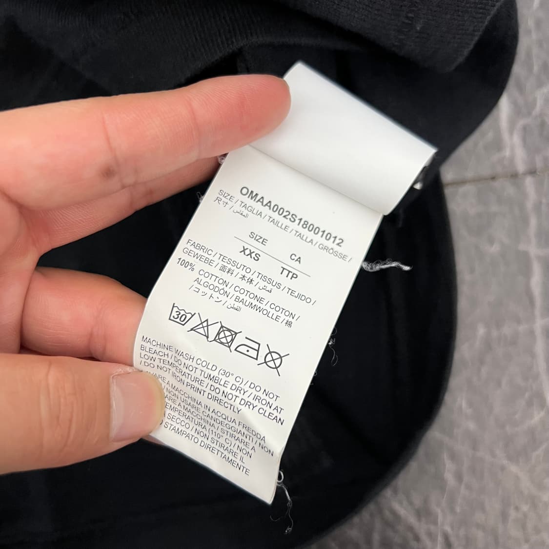 오프화이트 18ss 모나리자 애로우 반팔 블랙 상품이미지6