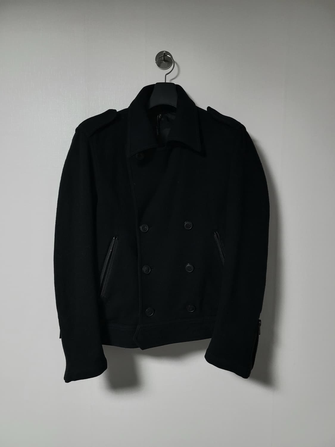 Black barrett 밀리터리 배틀 드레스 피코트 상품이미지2