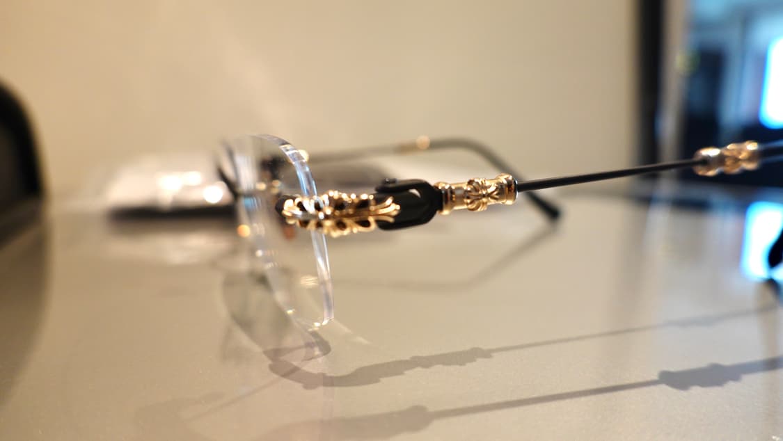 크롬하츠 필스3  블랙/골드 MBK/18KGP 무테안경 상품이미지2