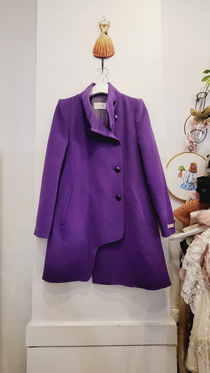SJSJ 퍼플 핸드메이드 코트 상품이미지1