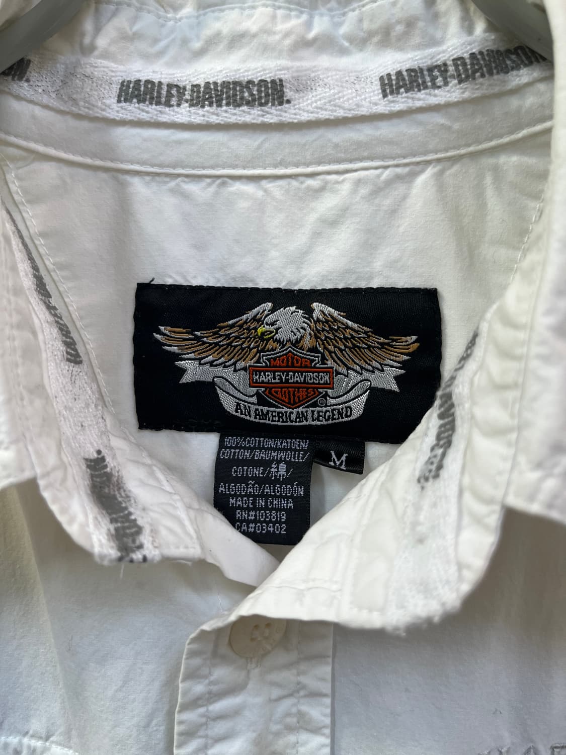 Harley Davidson 코튼 남방 셔츠 M 상품이미지4