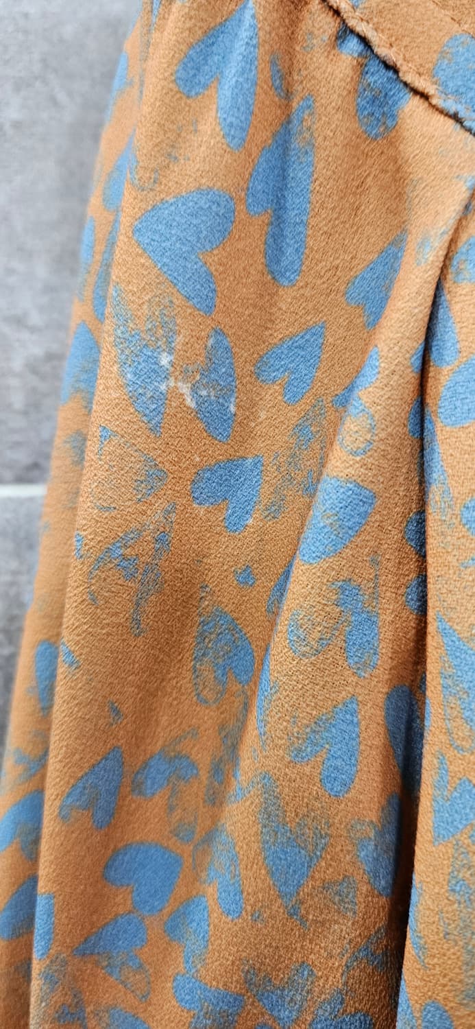 LANVIN 랑방 블라우스 오렌지 하트 패턴 상품이미지6