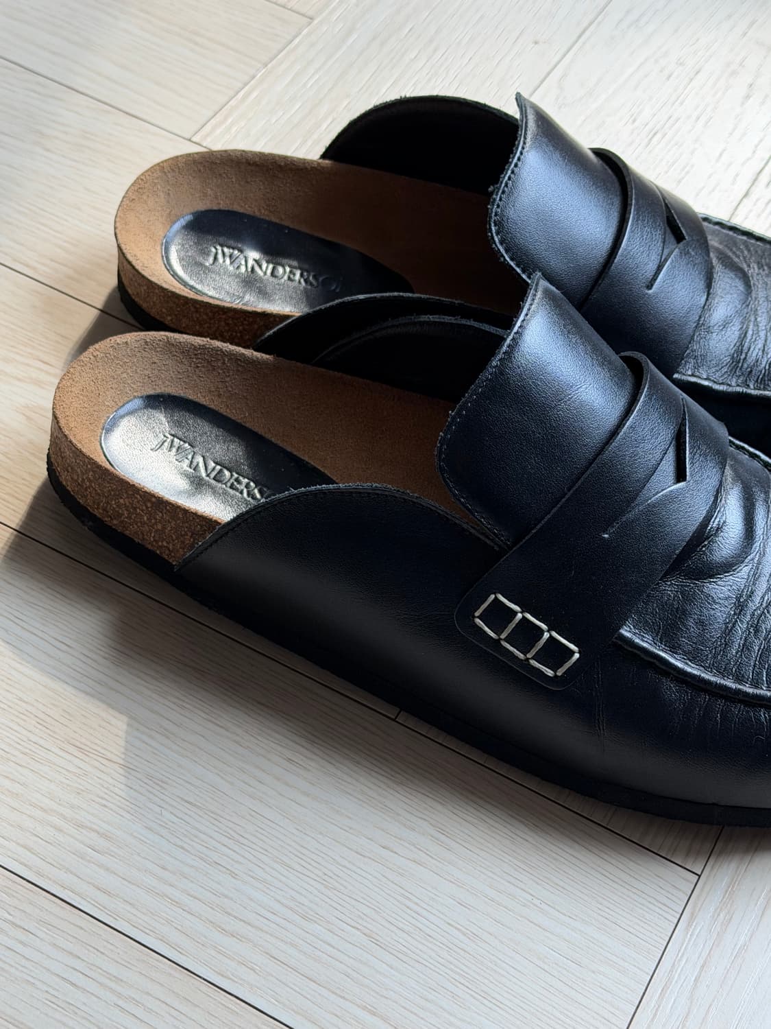 JW앤더슨 블랙 레더 뮬 로퍼 상품이미지3