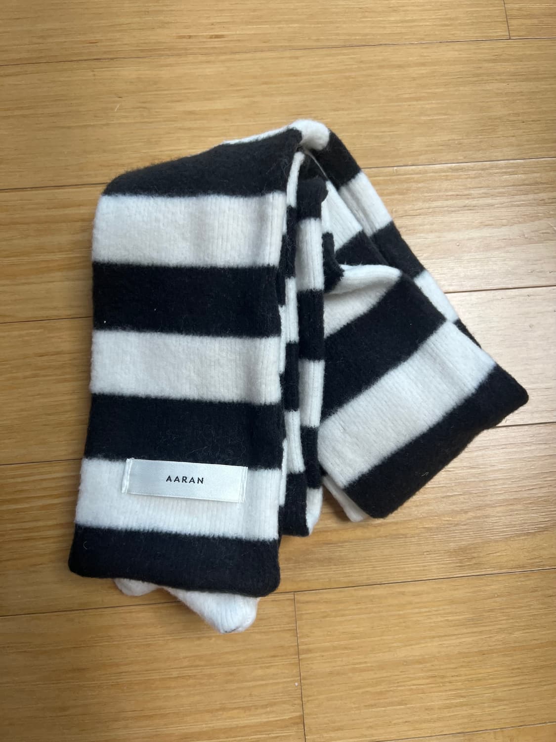 어랜 스트라이프 롱 페티트 머플러 목도리 아이보리 상품이미지5