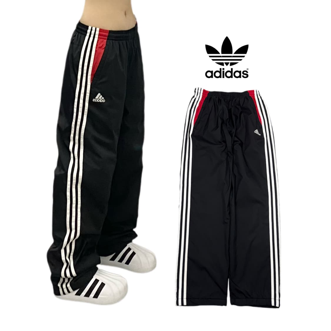 아디다스 00s 삼선 올드스쿨 바람막이 트랙팬츠 상품이미지1
