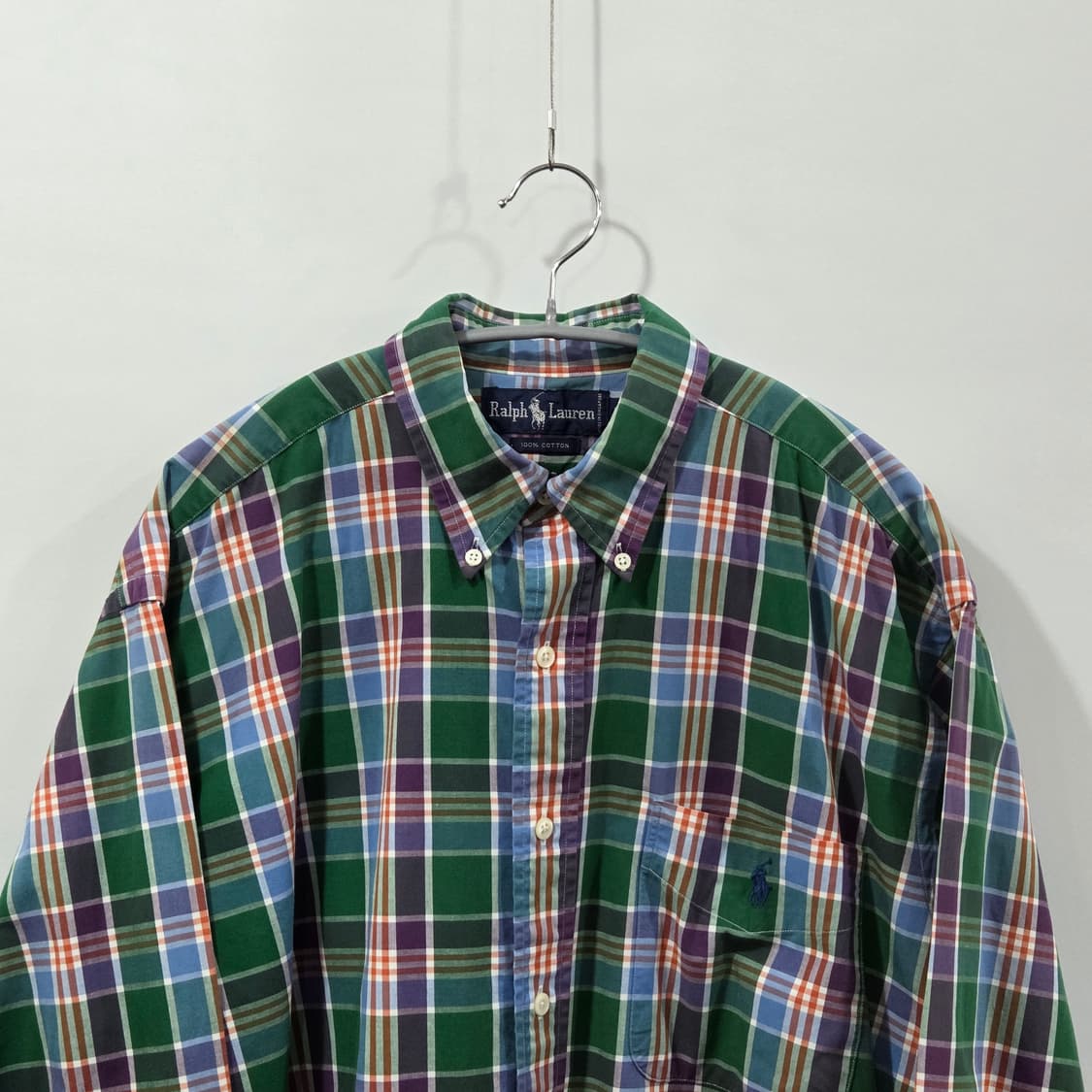 폴로랄프로렌 버튼다운 체크셔츠 M 상품이미지2