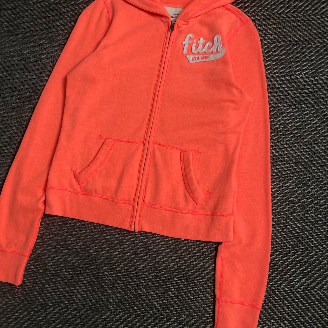 아베크롬비 우먼스 y2k 자수로고 후드 집업 피치o 4836 상품이미지2