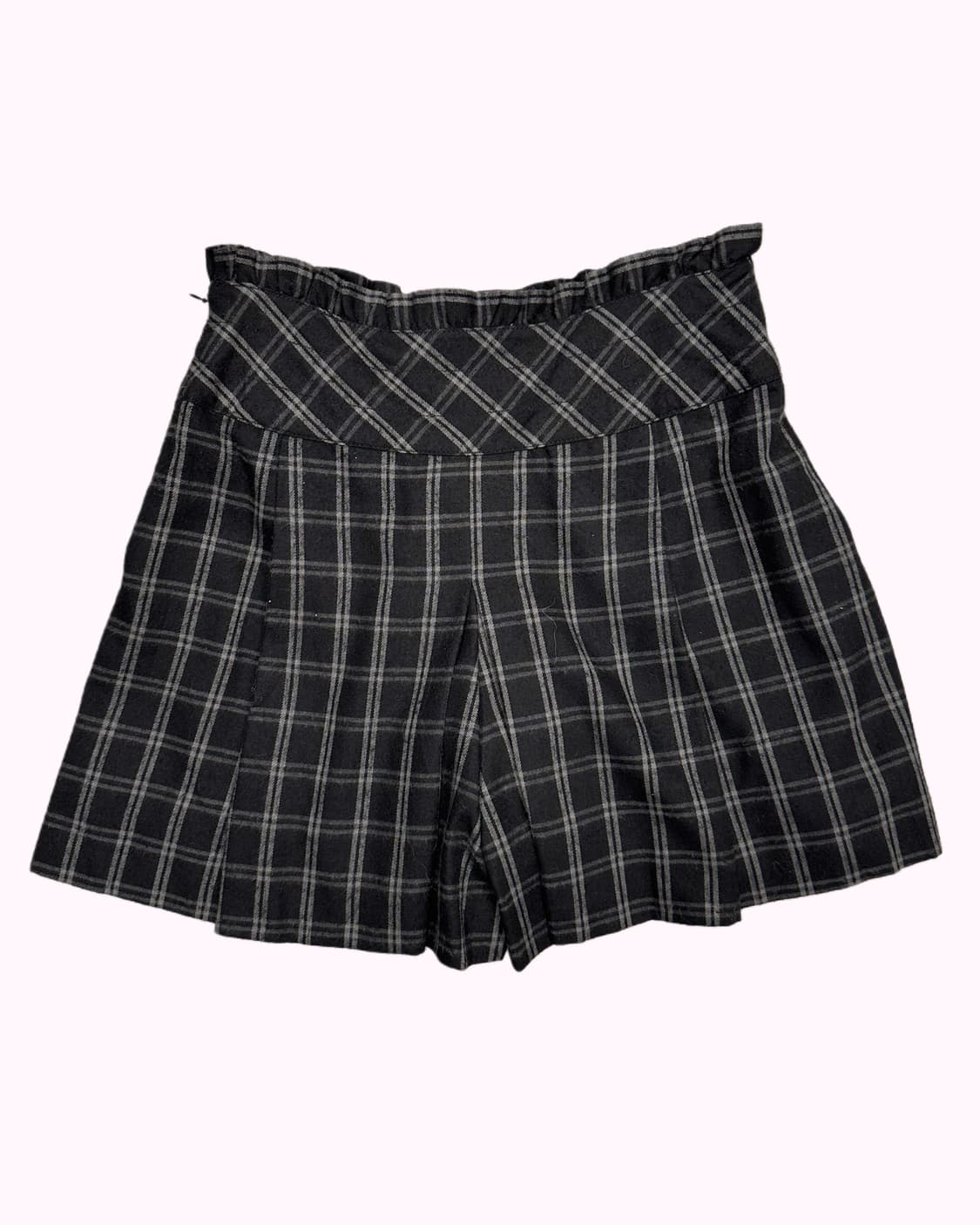 button detail check skirt pants 상품이미지4