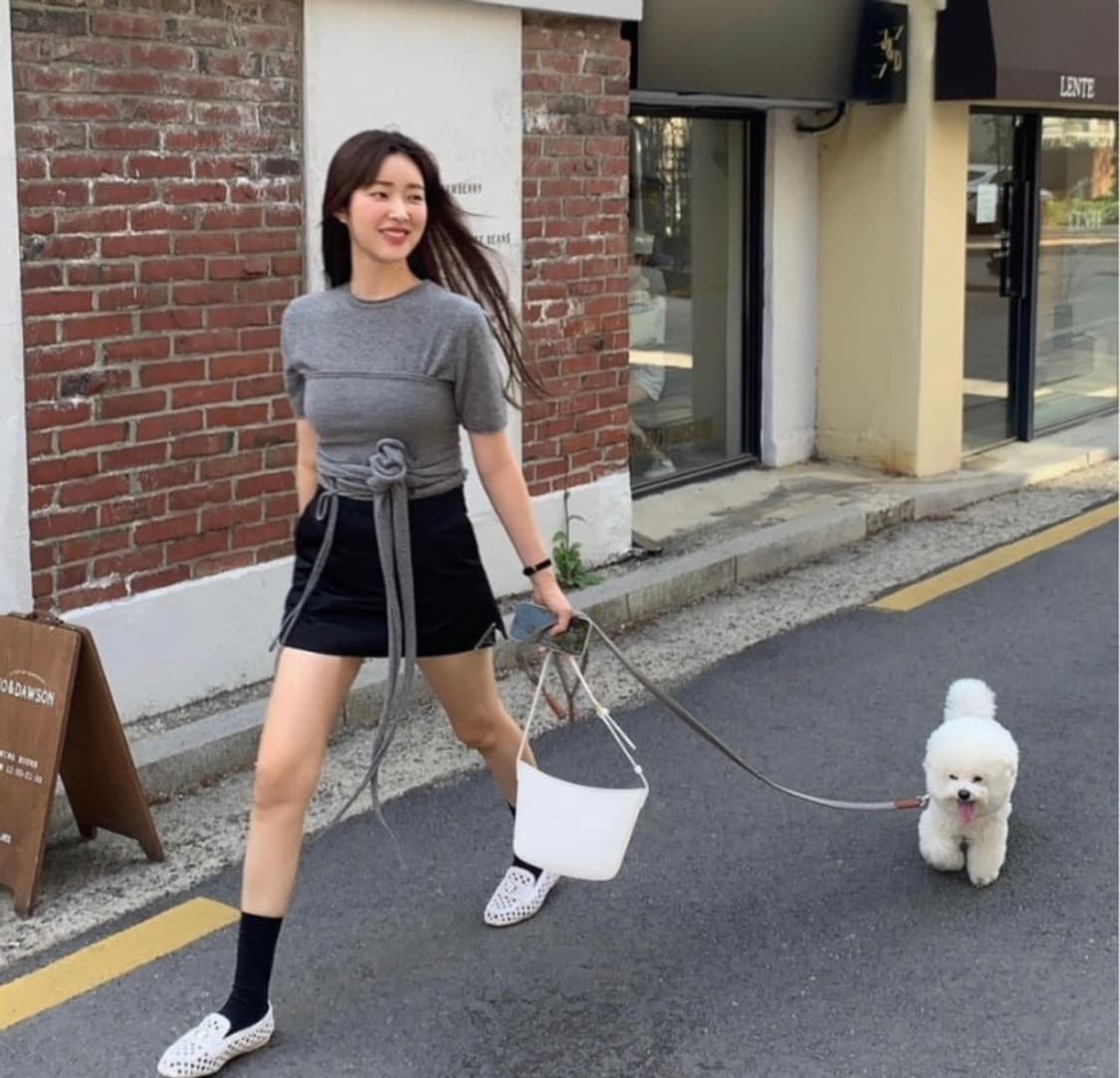 르917/ 르셉템버 니트 튜브탑 Grey 상품이미지4