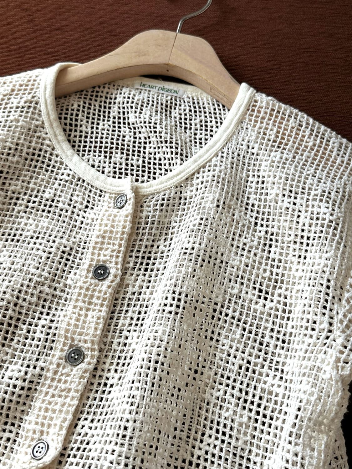 Loose gauge knit fabric cardigan top 상품이미지2