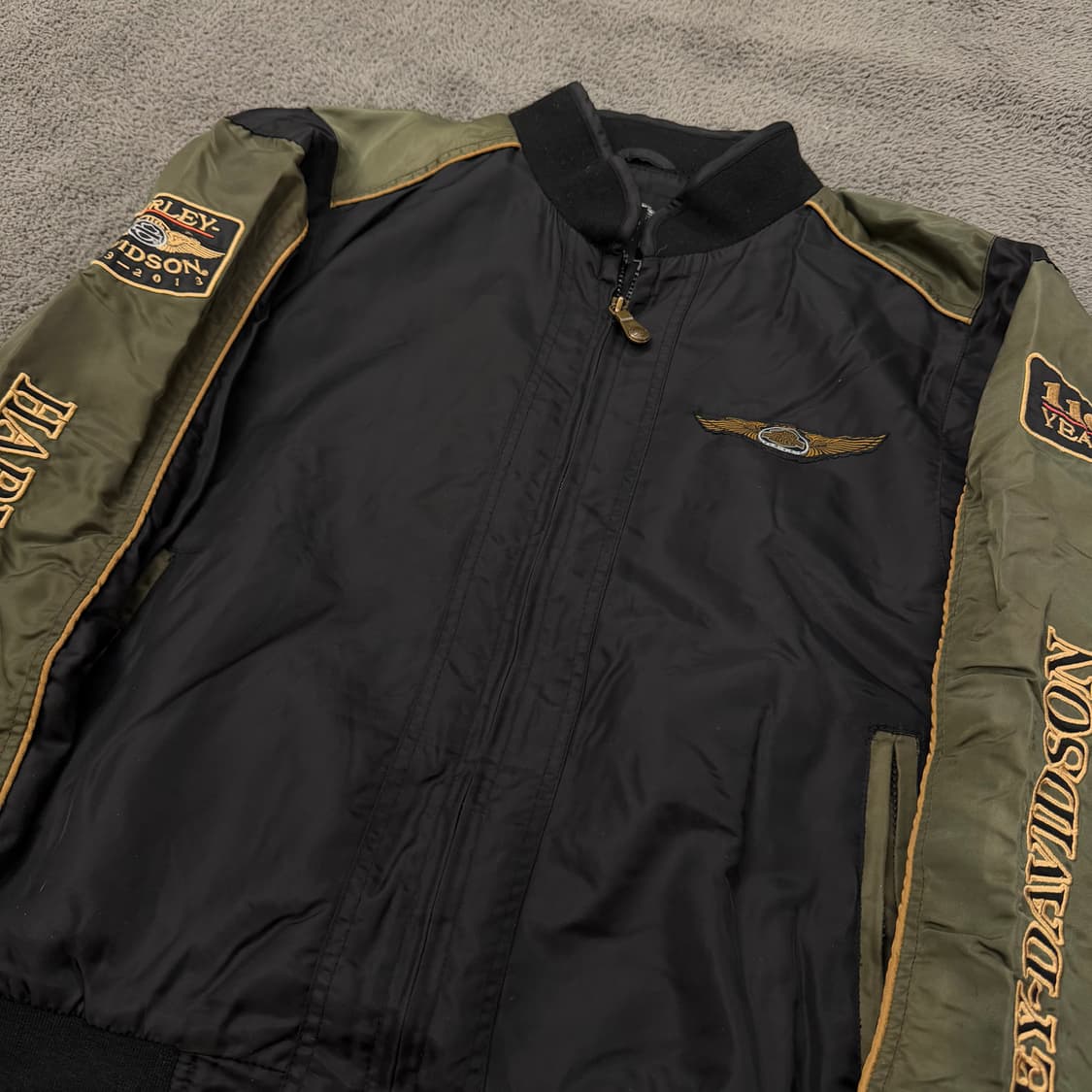 [ 정품/M ] 할리데이비슨 110주년 로고 루즈핏 라이더 자켓 상품이미지1