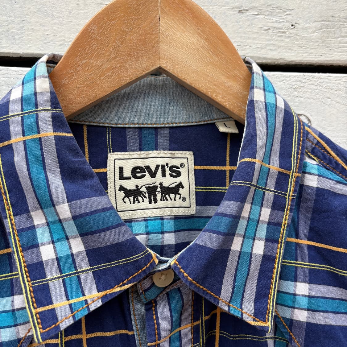 Levi’s 리바이스 체크 웨스턴 반팔 셔츠 상품이미지3