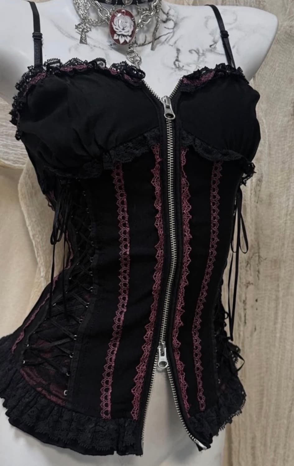 ozzon two-way 코르셋 고스펑크빈티지 상품이미지2