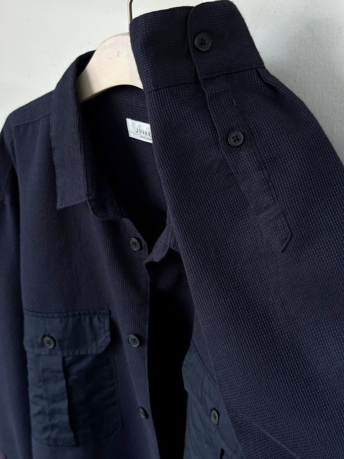 Cotton woven design panel pocket work sh 상품이미지2