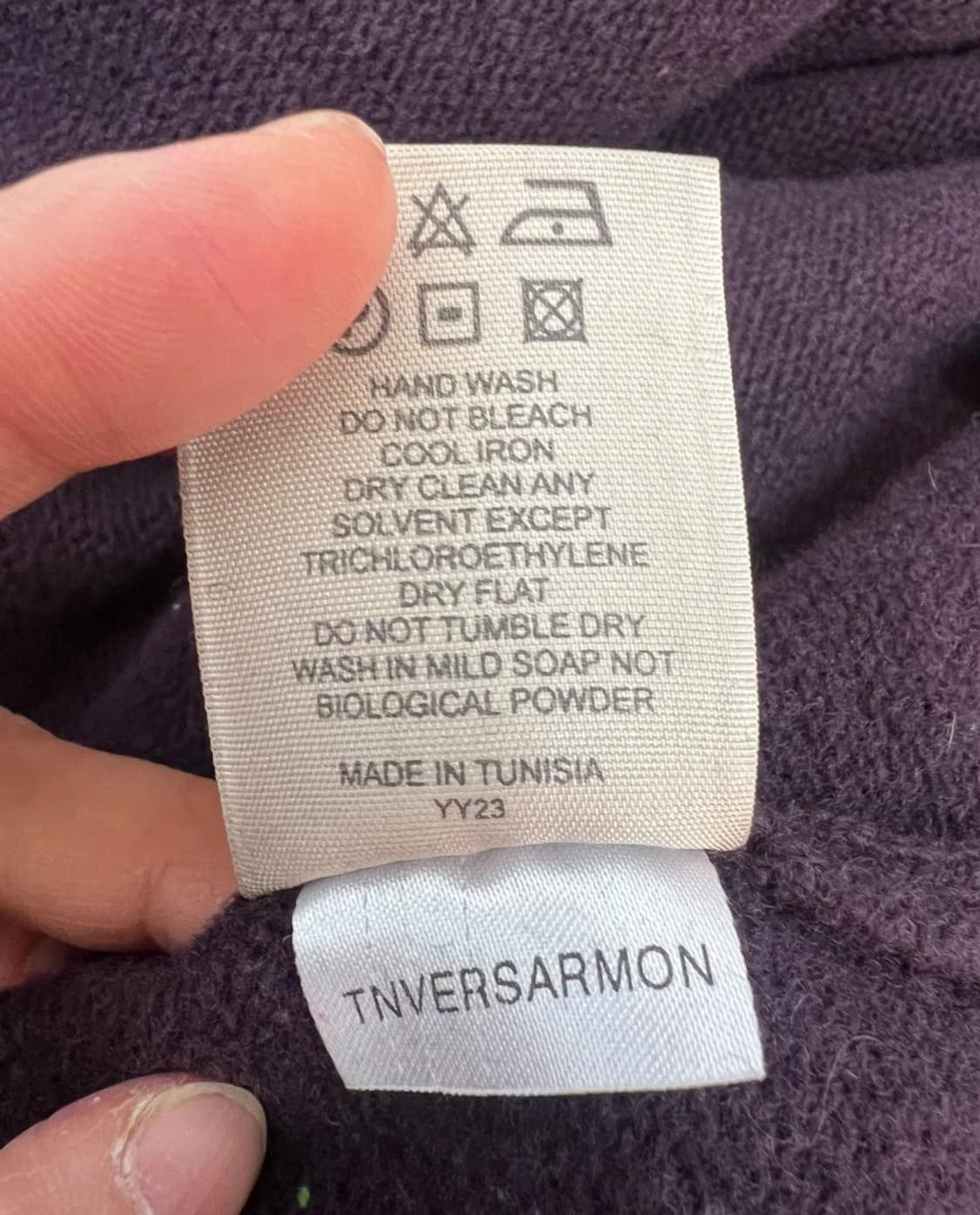 버버리 남성 퍼플 울 반집업니트
 상품이미지8