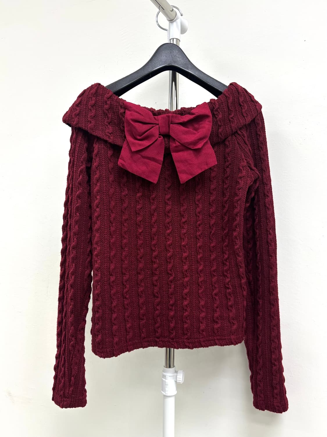 빈티지 버건디 오프숄더 상품이미지8