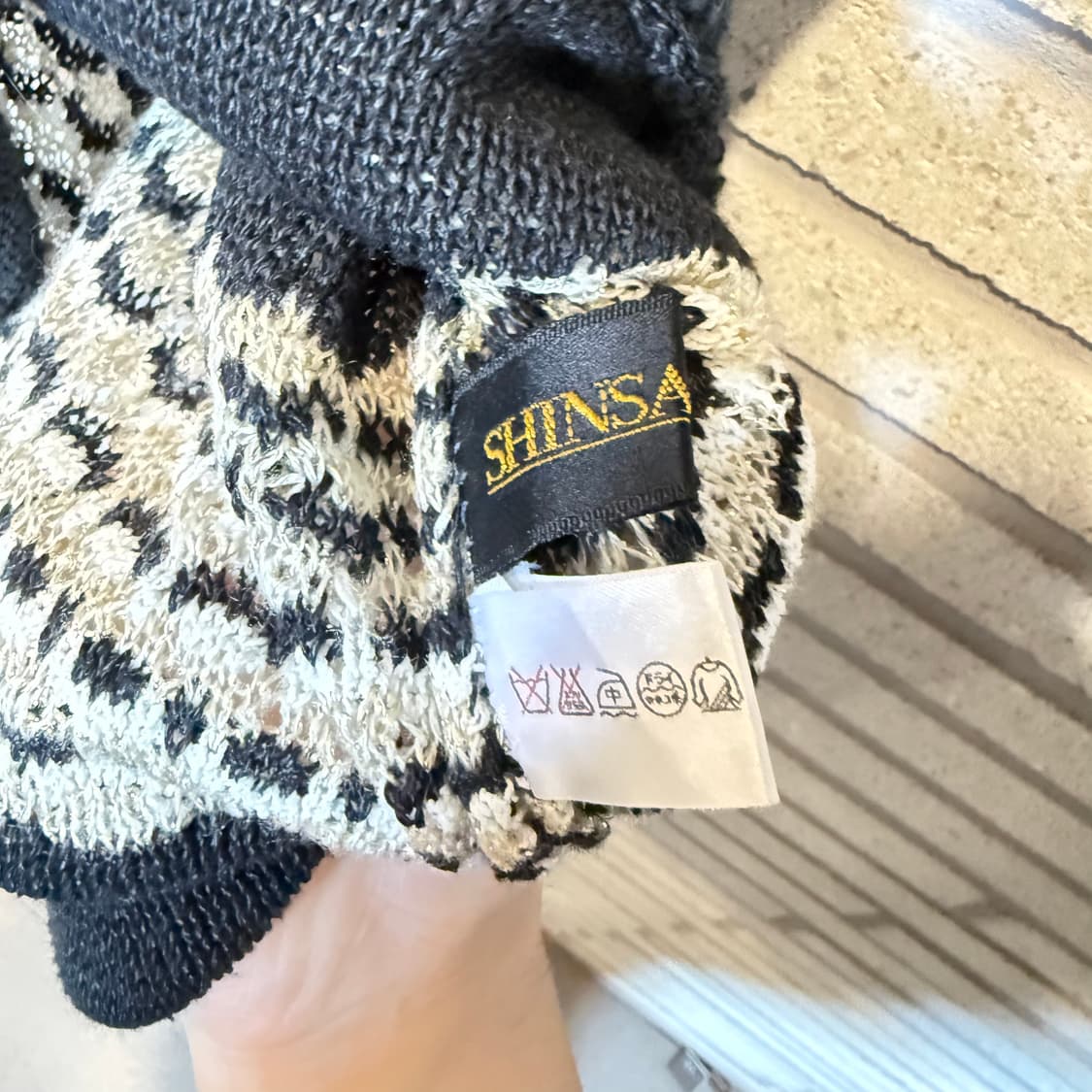 JPN VINTAGE 반팔 니트 스트라이프 배색 디테일 상품이미지5