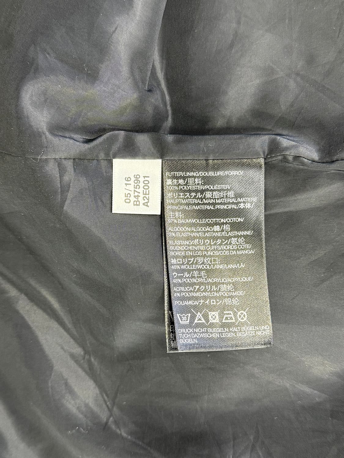 y-3 블랙 크로스 지퍼 개버딘 울 롱 자켓 상품이미지9