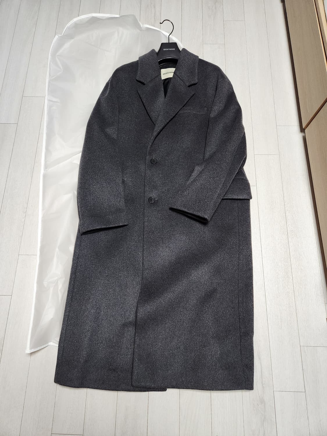 인사일런스 MTR 캐시미어 더블 코트 MELANGE GREY L 상품이미지1