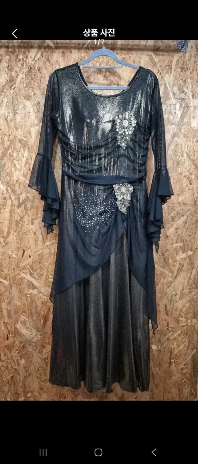 메탈릭 블랙 롱 드레스 / 연주회 댄스복 무대의상 상품이미지2