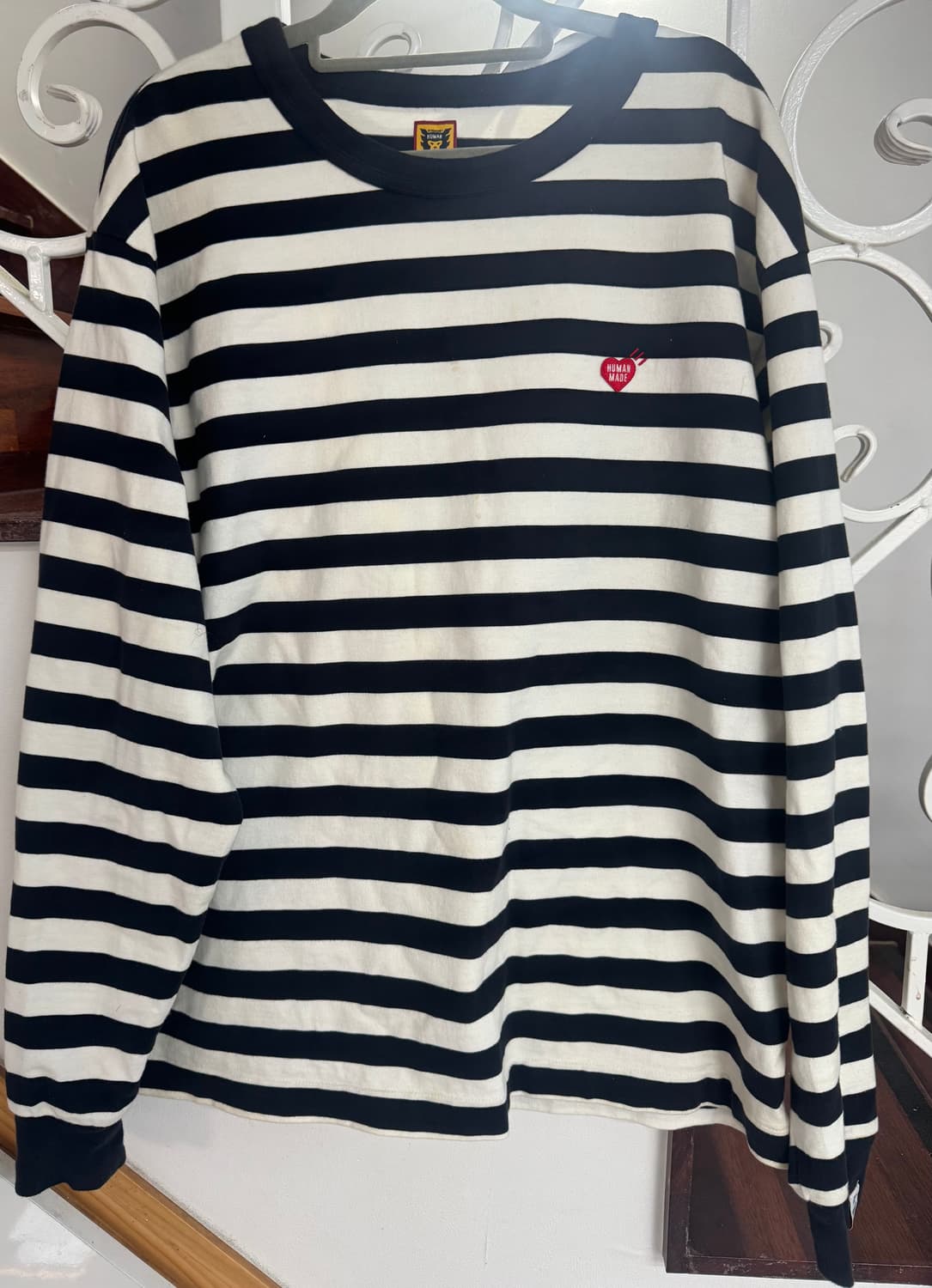 휴먼 메이드 스트라이프 롱슬리브 티셔츠 네이비 XL 팝니다 상품이미지1