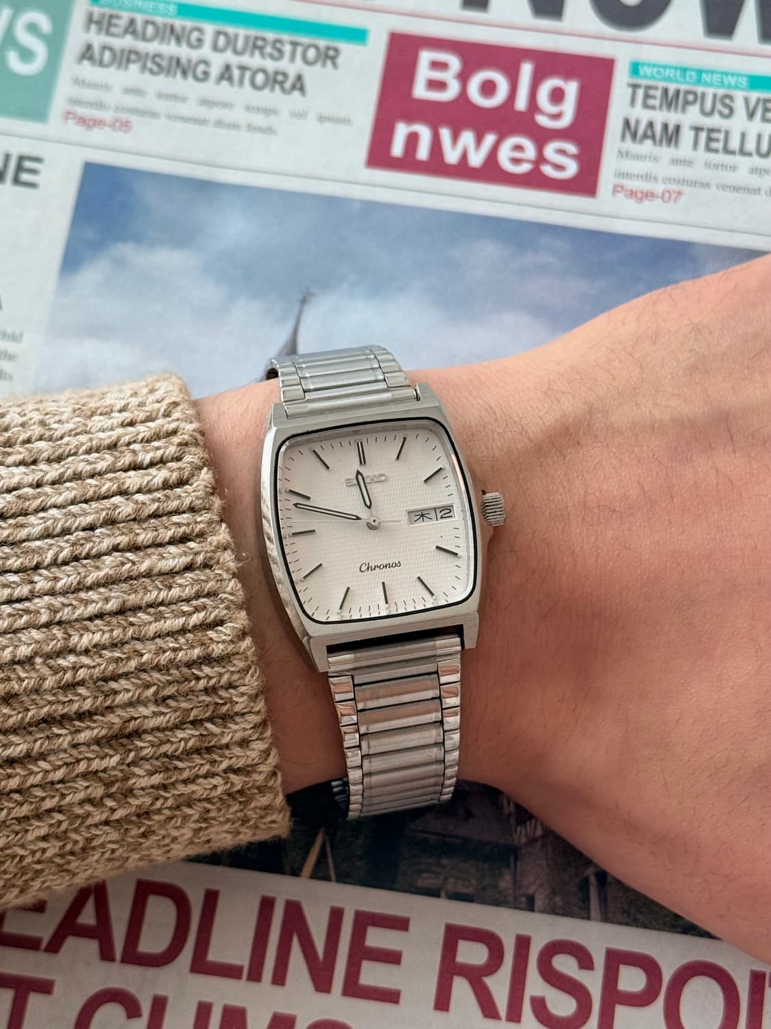 세이코 Seiko Chronos 스퀘어 데이 데이트 상품이미지6