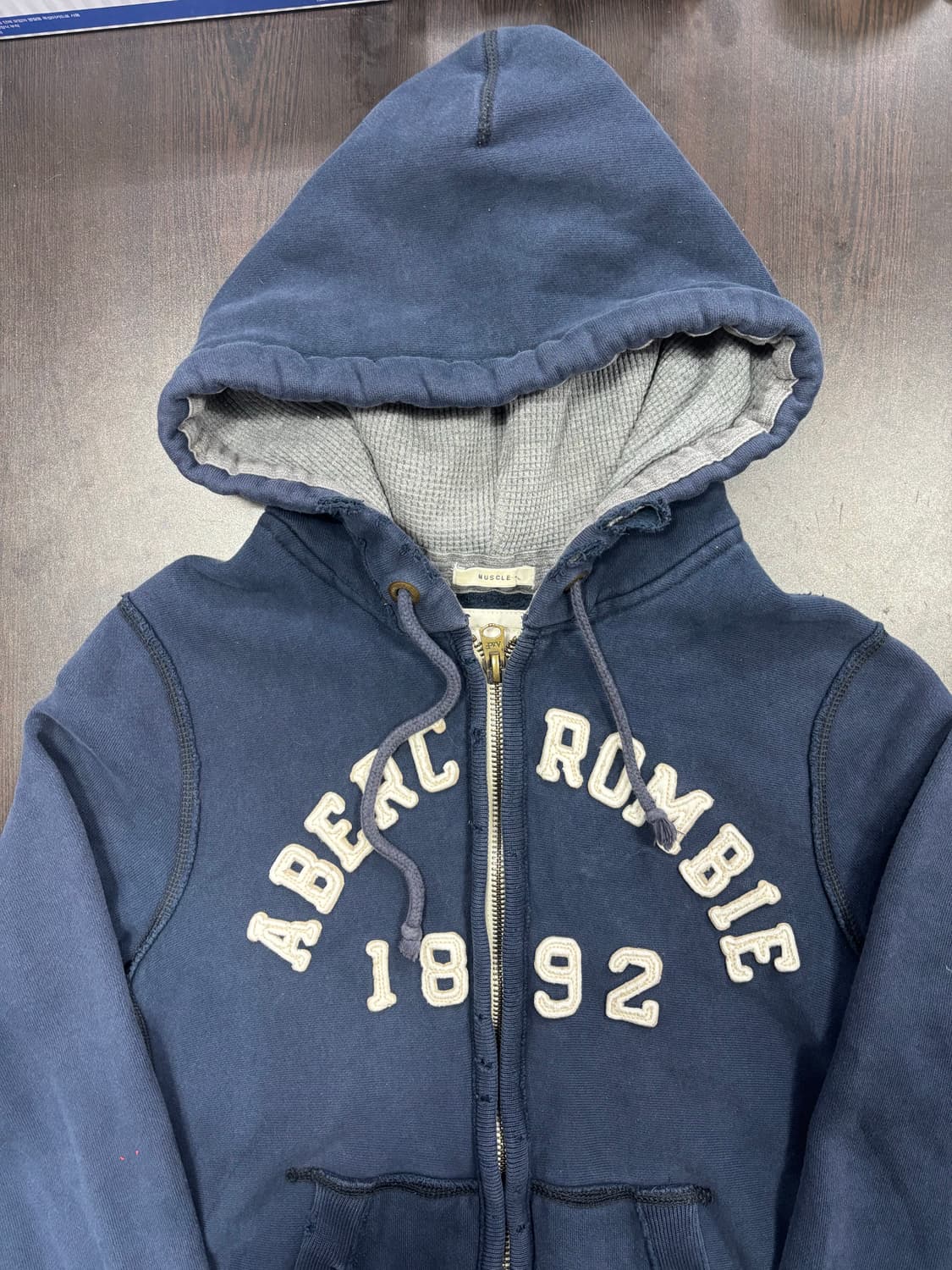 아베크롬비 네이비 기모 후드집업 빈티지 상품이미지2