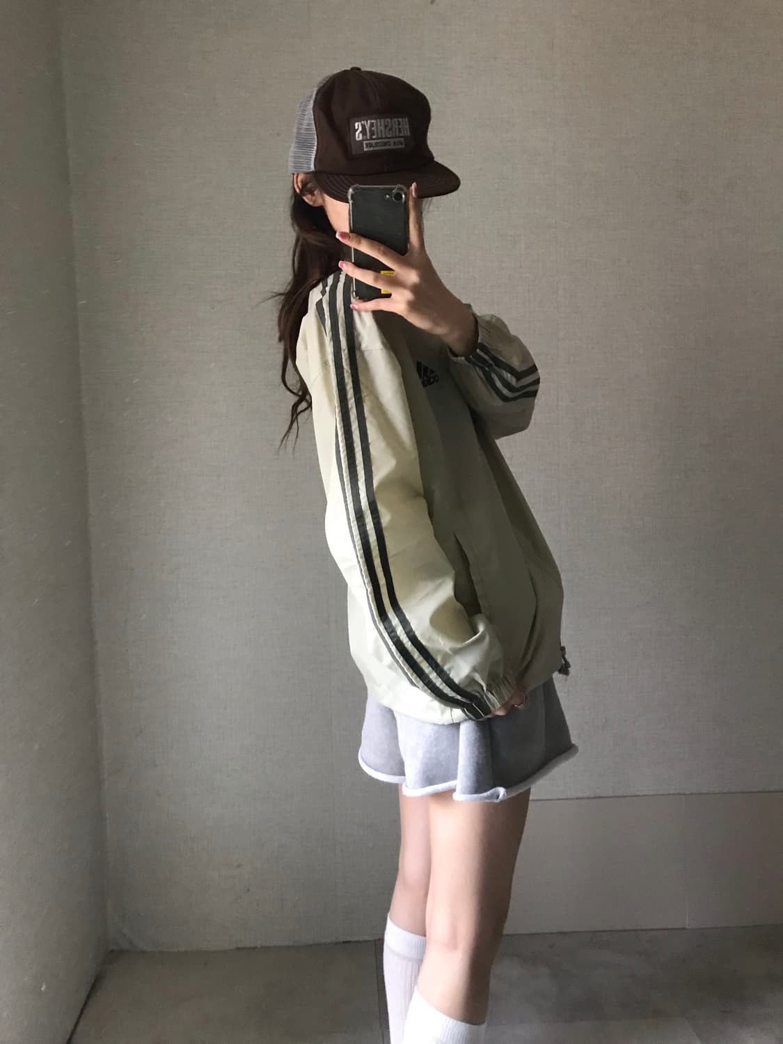 아디다스 카키베이지 90s 바람막이 상품이미지4