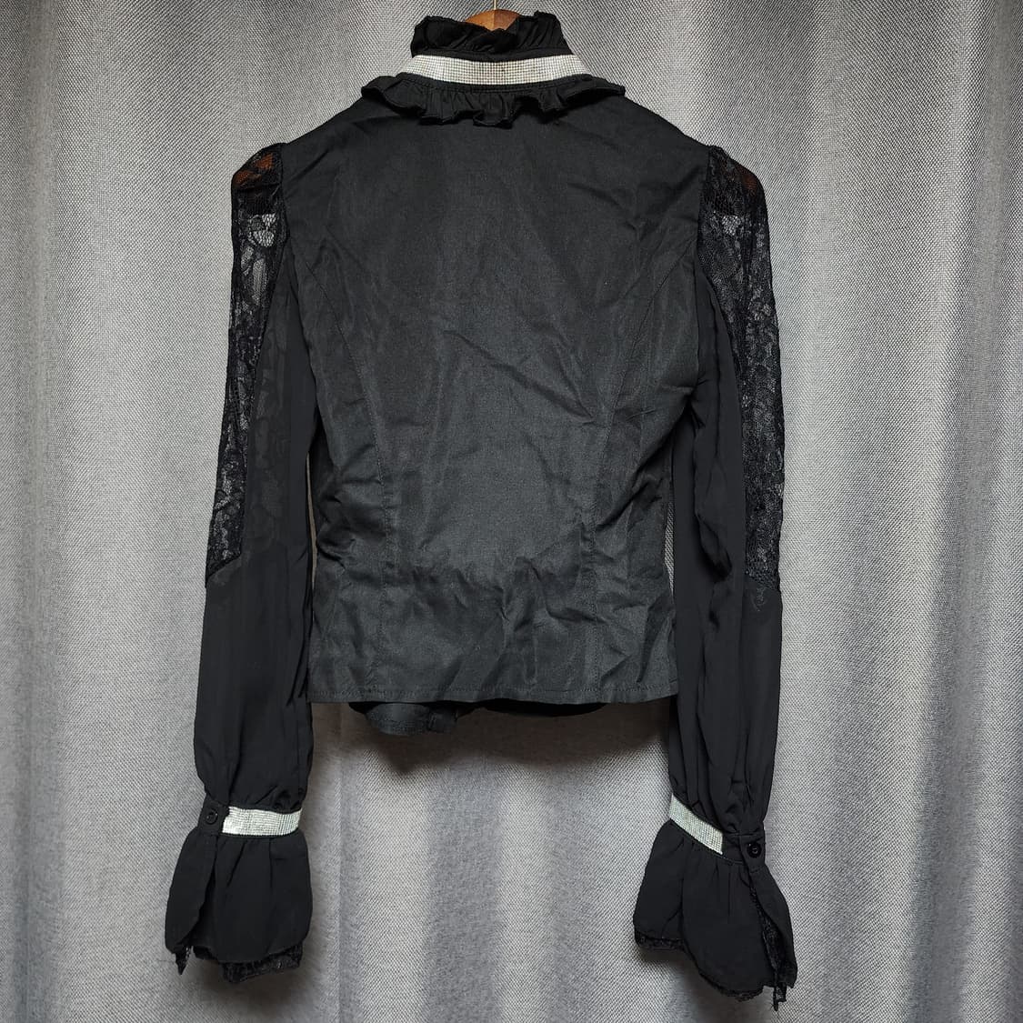 고스로리 지뢰계 고딕 페이크셔츠 치마바지 셋업 상품이미지5