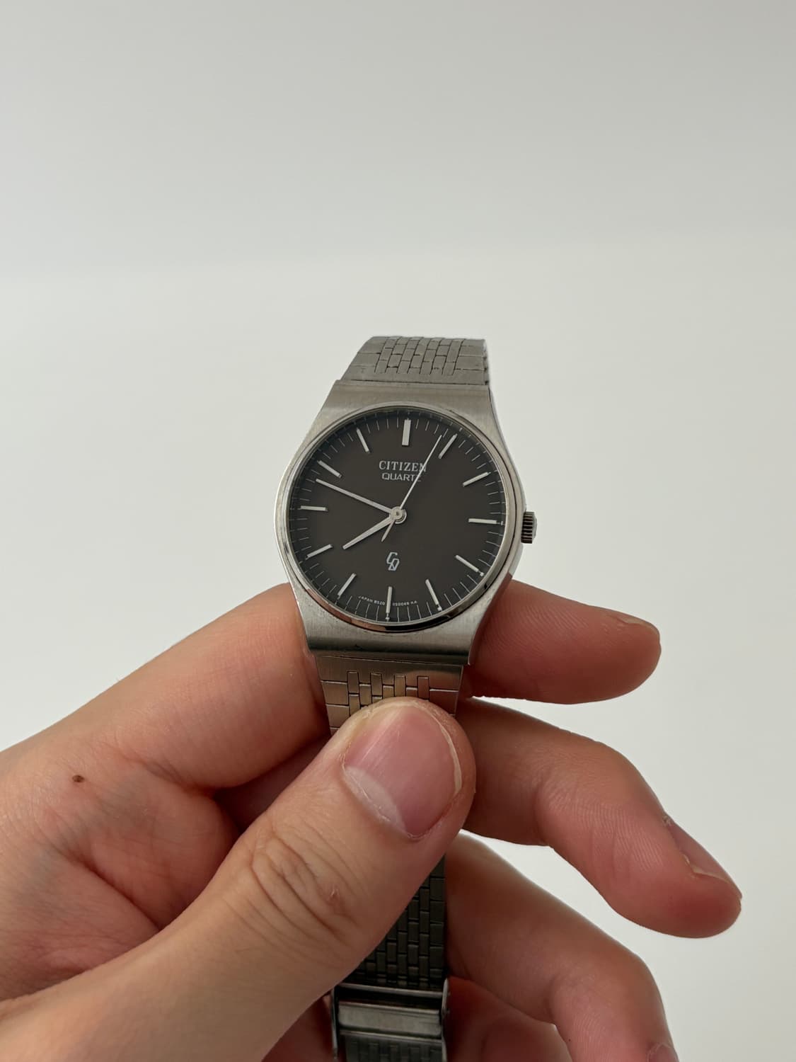 80s CQ brown dial silver quartz 상품이미지1