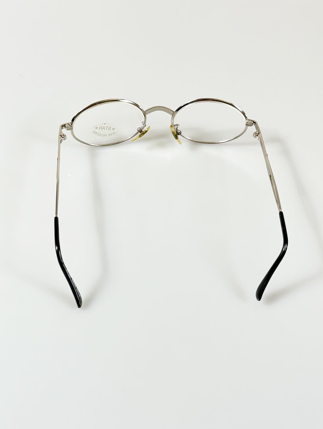 90s 일본제 STAR 실버 오벌 프레임 빈티지 안경 상품이미지5