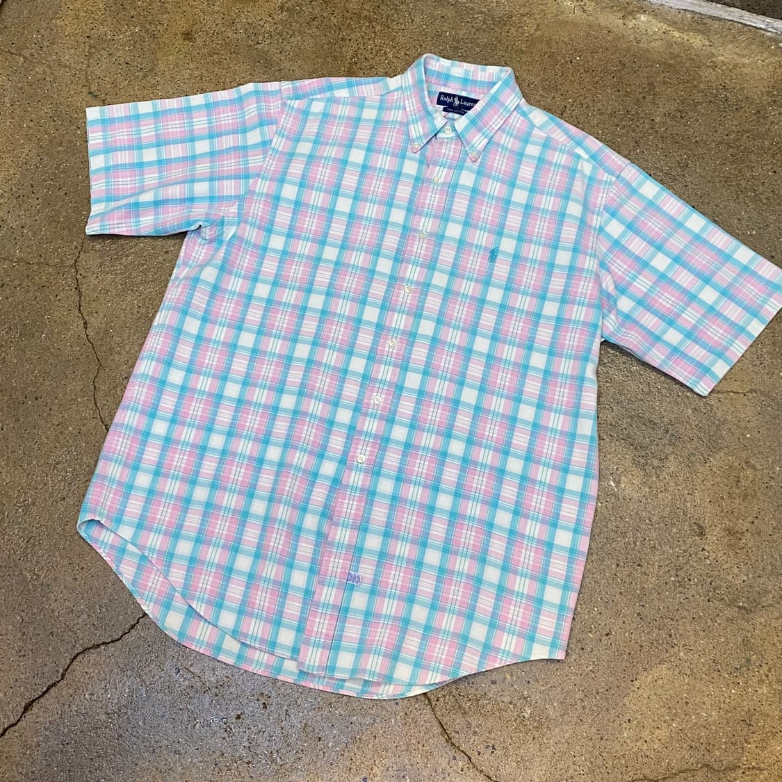 미국 빈티지 폴로랄프로렌 체크셔츠 반팔셔츠 상품이미지2
