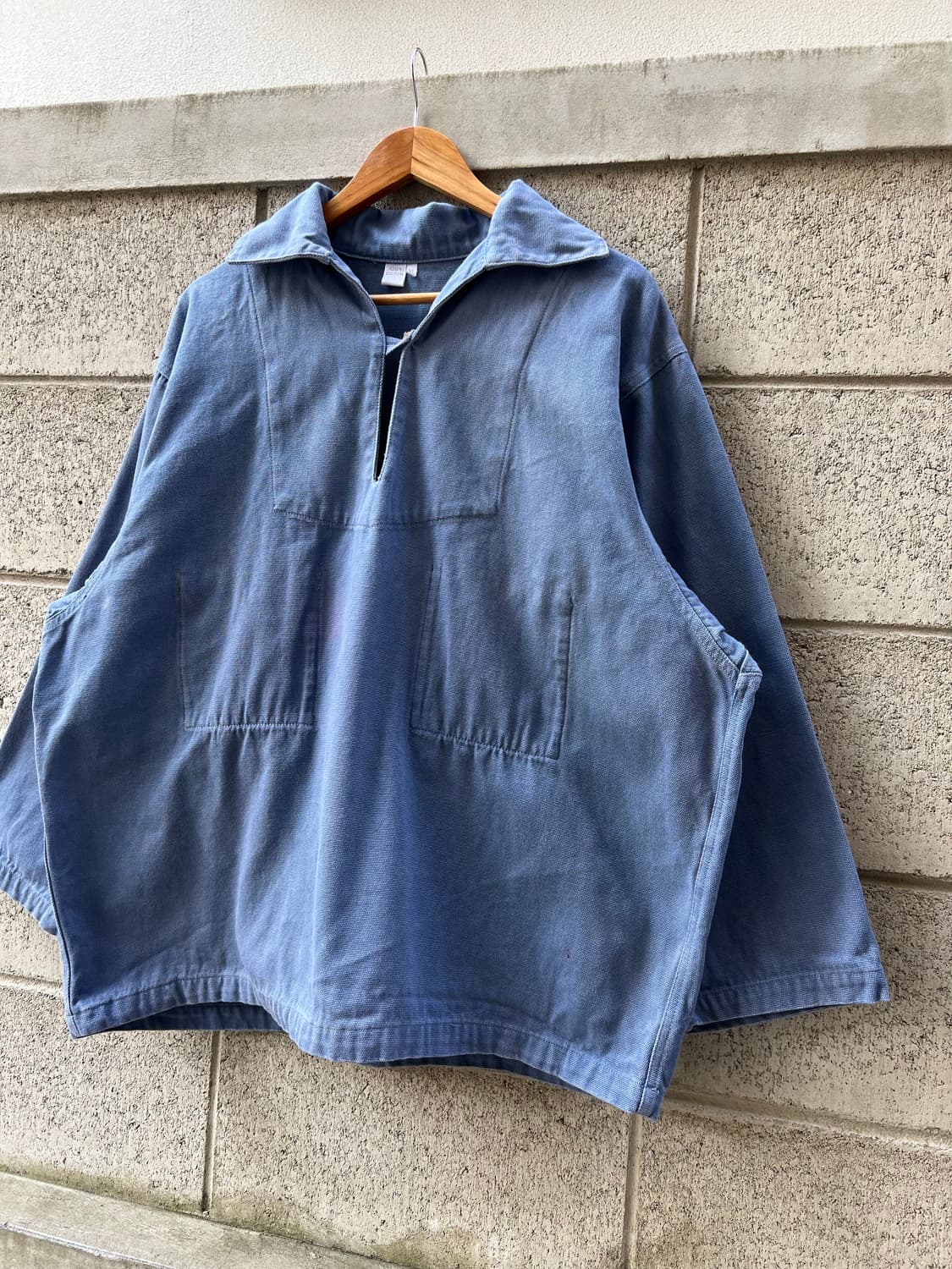 OLD VINTAGE LIGHT BLUE FRENCH 프렌치피셔맨스목자켓 상품이미지4