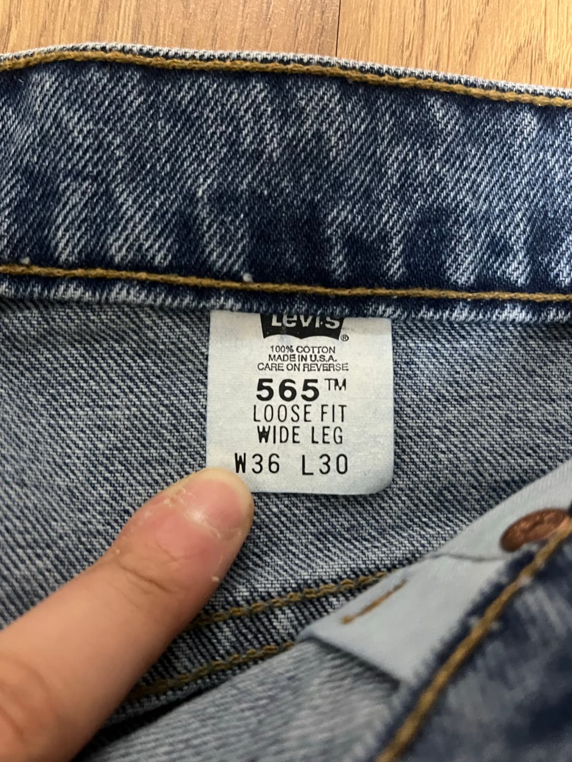 90s 빈티지 리바이스 565 데드스탁 36 30 상품이미지2