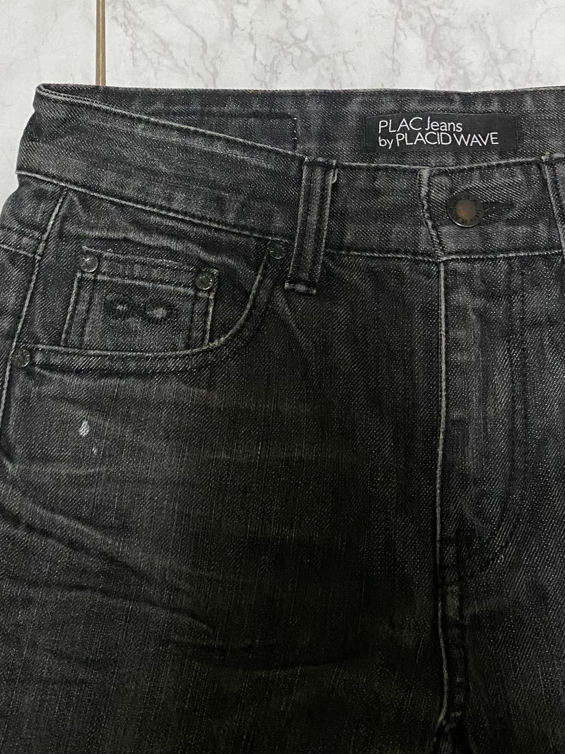 플랙 블랙진 청바지 허리 30 인치 상품이미지2